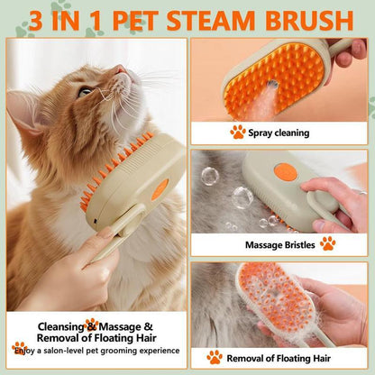 Pet Steam Brush,Cat Dog Hair Remover,Adjustable Pet Hair Remover,Pet Steamy Mist,Steam Pet Brush for Pet Hair Multifunctional Steamy Cat Brush Grooming Comb for Dogs Steam Brush &Cats Remove Flying Fur.