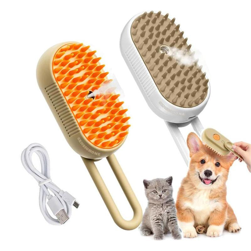 Pet Steam Brush,Cat Dog Hair Remover,Adjustable Pet Hair Remover,Pet Steamy Mist,Steam Pet Brush for Pet Hair Multifunctional Steamy Cat Brush Grooming Comb for Dogs Steam Brush &Cats Remove Flying Fur.